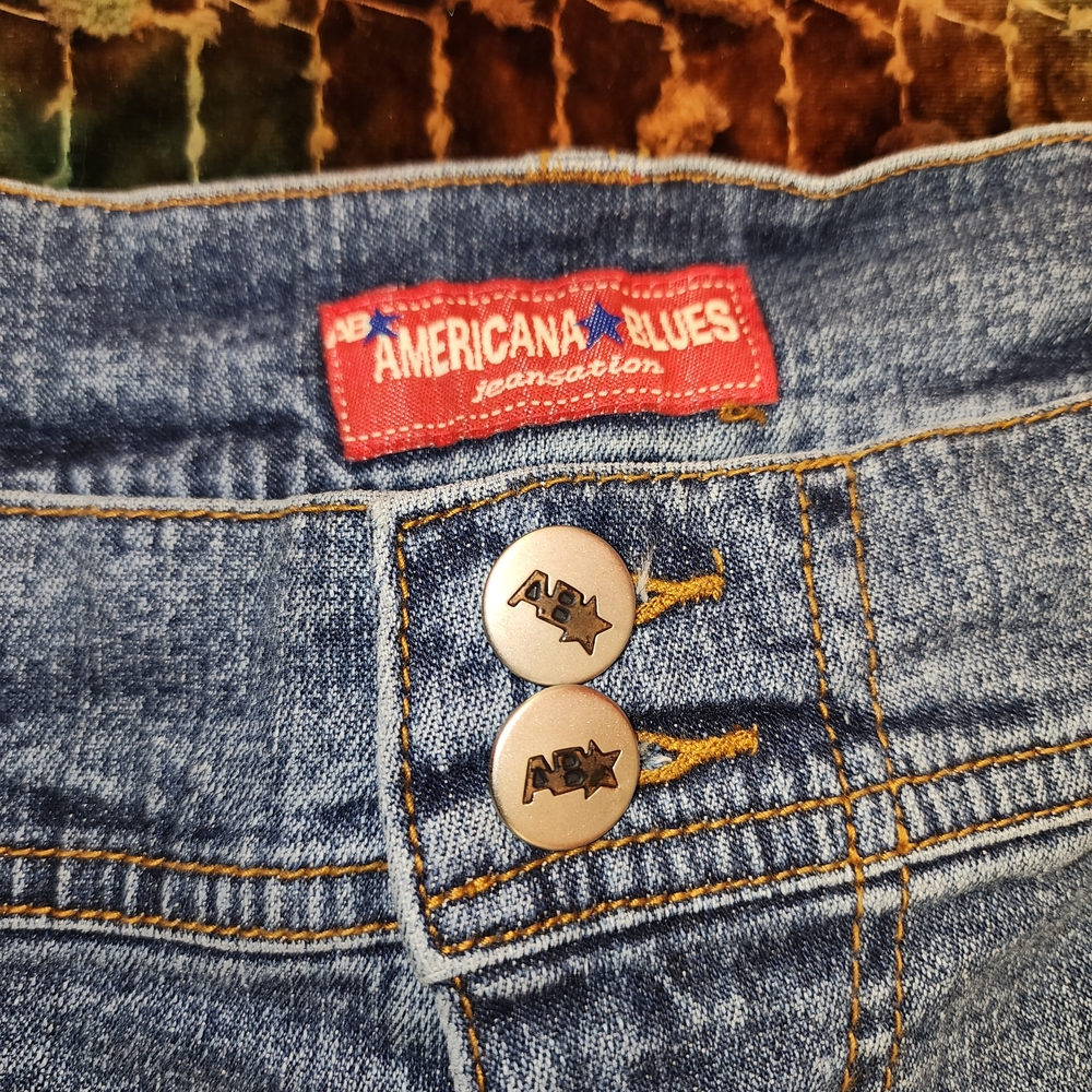 Americana Blues Women's Stretch Blue Cargo Utility Jeans. Size 24. NWT! - Picture 5 of 8